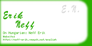 erik neff business card